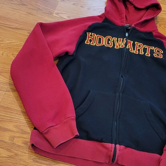 Harry Potter Men’s Hoodie Hogwarts Embroidered Full Zip Medium Universal Studios - Picture 2 of 12